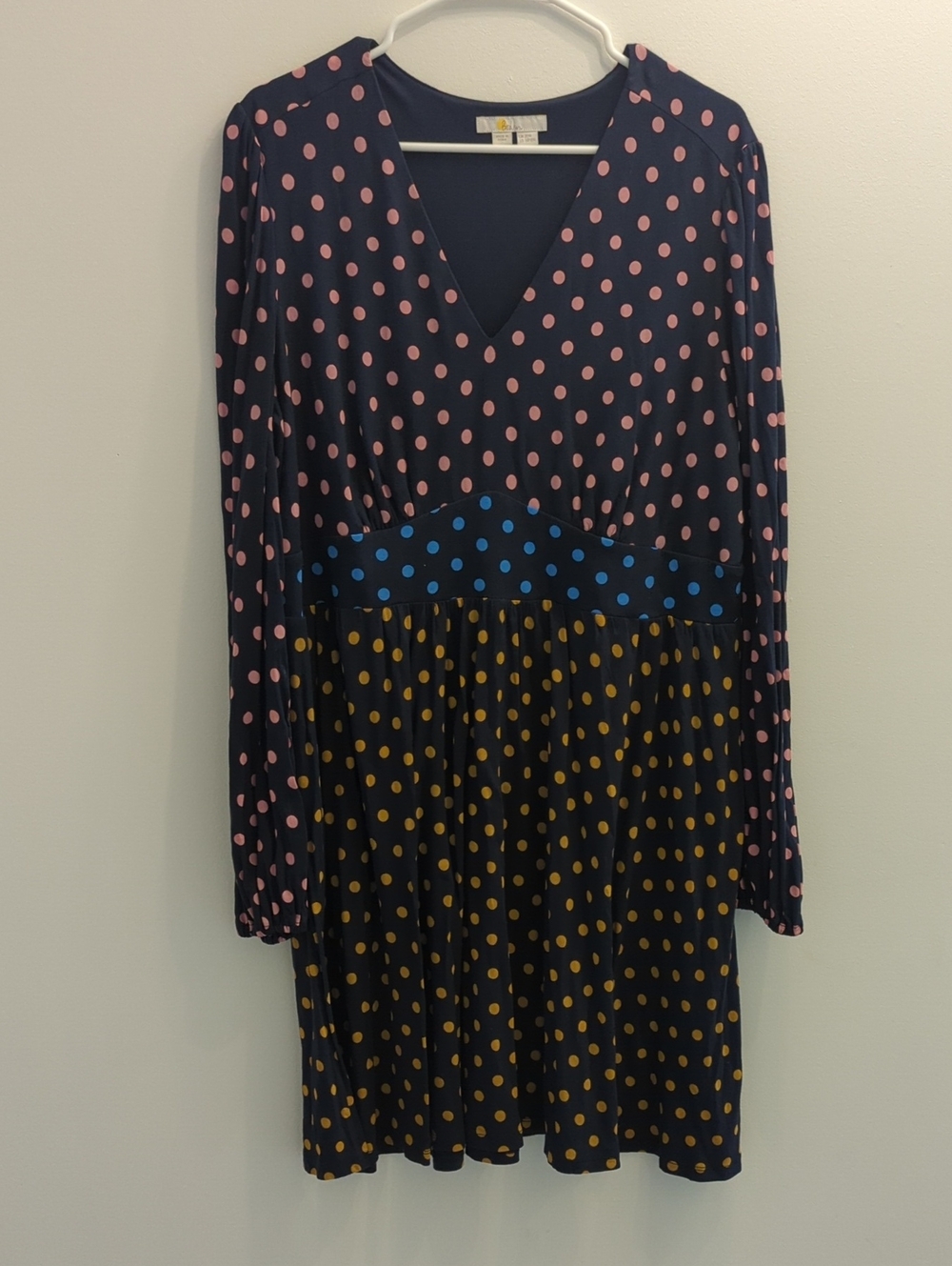 Boden Women's Multicolor Polka Dot Dress (US 16/18R)